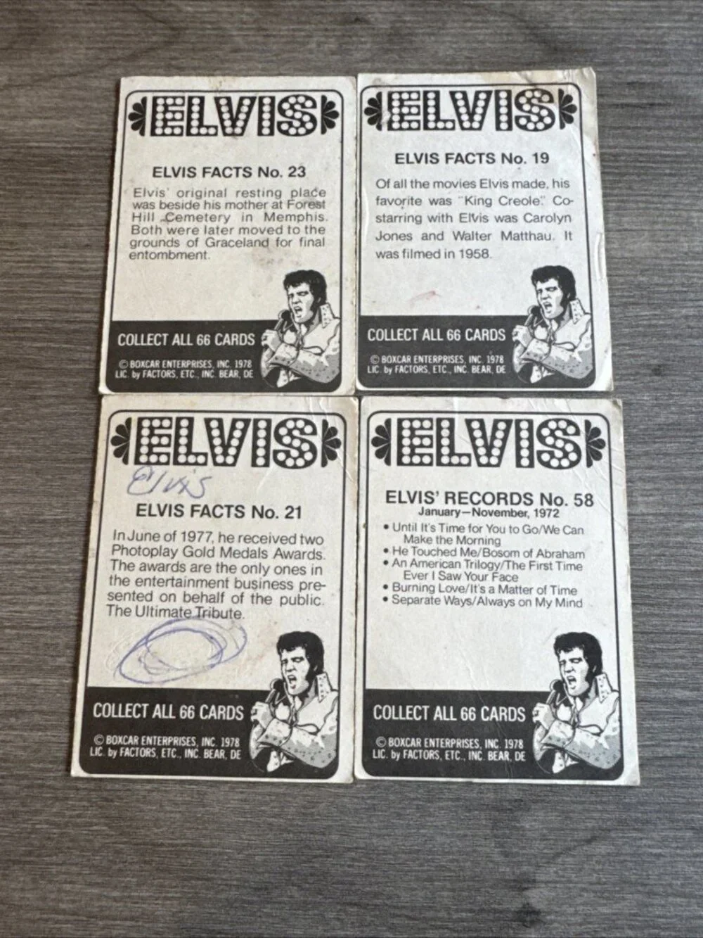 Vintage Elvis Presley Cards